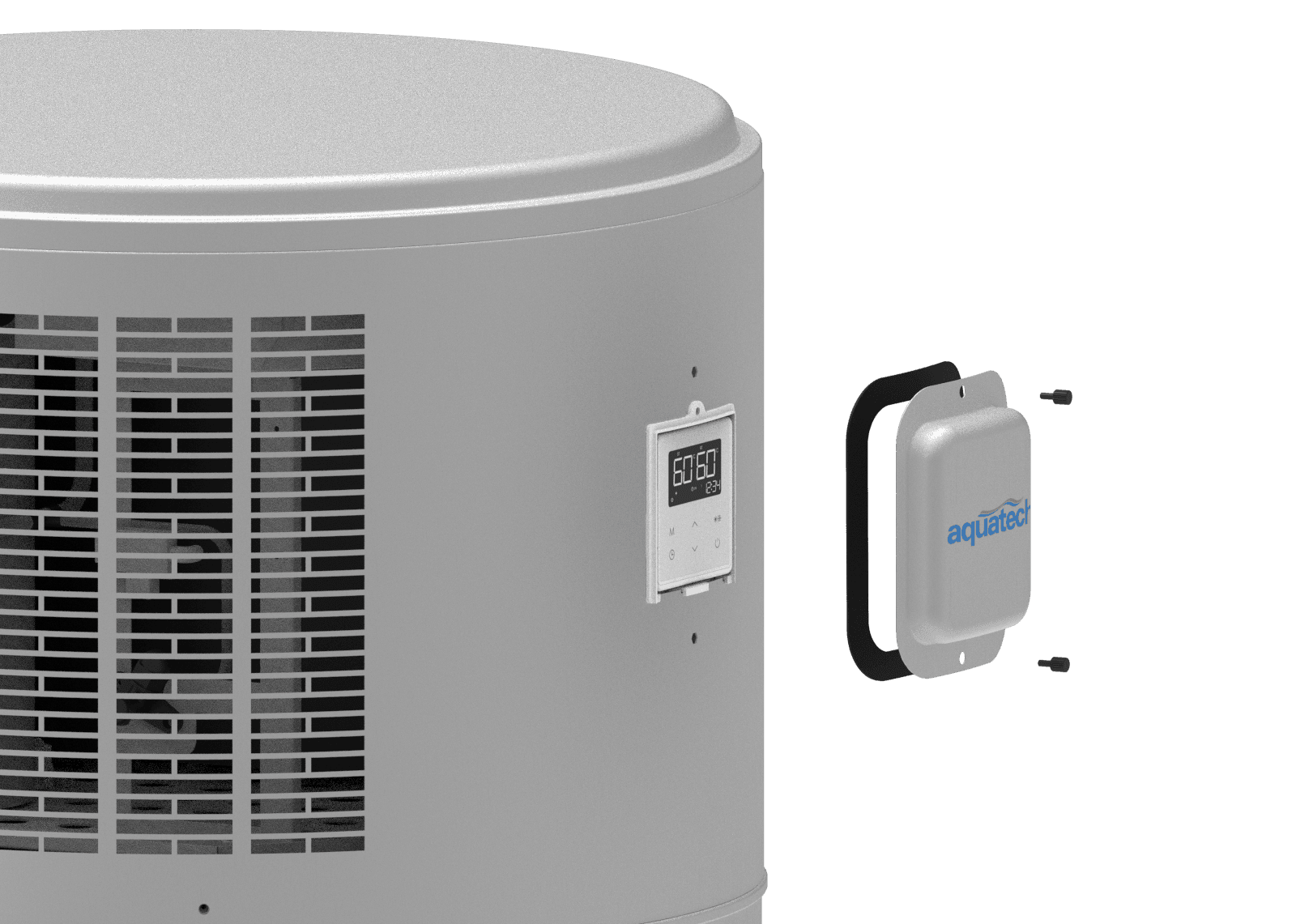 Aquatech RAPID X6 heat pump hot water system component view